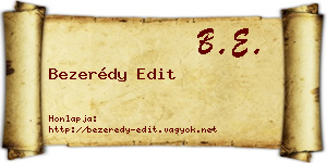 Bezerédy Edit névjegykártya