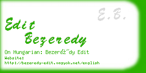 edit bezeredy business card